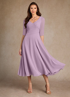 Azazie Durant Mother of the Bride Dresses Wisteria A-Line Pleated Chiffon Dress image2