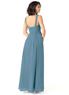 Azazie Simoan Final Sale Burgundy A-Line Sweetheart Neckline Chiffon Dress image4