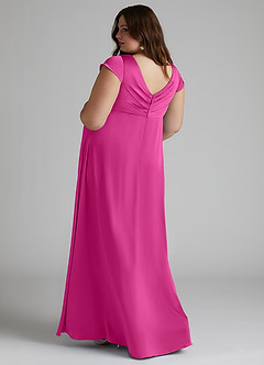 Azazie Allessia Abiti da damigella d'onore premaman Abito A-Line Plissettato Raso Elasticizzato Floor-Length image8