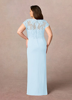 Azazie Carmen vestidos de madre de la novia Vestido de Azul Cielo de Encaje de Recto image9