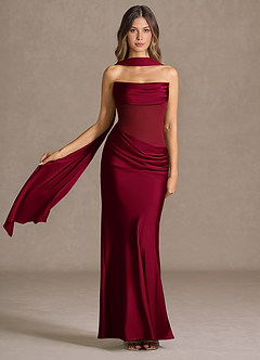 Leonore Merlot Maxi Dress image3