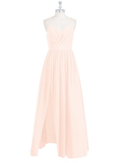 Azazie Cora Bridesmaid Dresses Pearl Pink A-Line Pleated Chiffon Dress image44