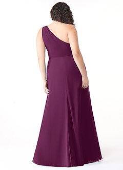 Azazie Dallas Bridesmaid Dresses Raspberry A-Line One Shoulder Chiffon Dress image28