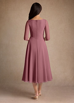 Azazie Durant Mother of the Bride Dresses Desert Rose A-Line Pleated Chiffon Dress image3