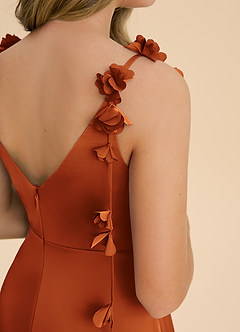 Azazie Gumdrop Junior Empire Plissee Stretch-Satin Kleid Kanel image6