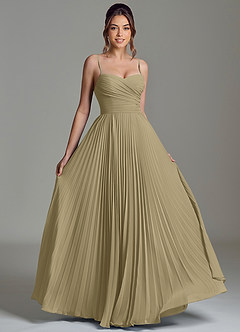 Azazie Catie Vestidos de madrinha de casamento Vestido Musgo Verde de Chiffon de Linha A com Decote em coração image3