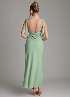 Azazie Luddie Bridesmaid Dresses Matcha Mermaid Bow Chiffon Dress image5