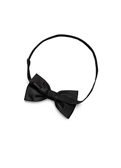 front Matte Satin Pre-Tied Bow Tie