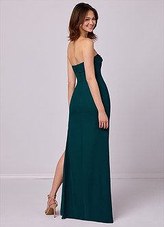 Barbie ♥ Azazie Bridesmaid Dresses Pine Sheath Strapless Chiffon Convertible Dress image6