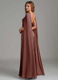 Azazie Niveah Bridesmaid Dresses Espresso A-Line Strapless Stretch Satin Convertible Dress image6