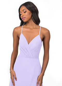 Azazie Everleigh Bridesmaid Dresses Lilac A-Line Sweetheart Pleated Chiffon Dress image7