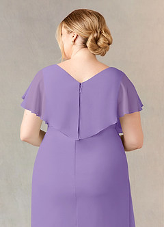 Azazie Julia Abiti per la Madre della Sposa Abito Tubino in Chiffon con Scollo a V a Pieghe Tahiti image14