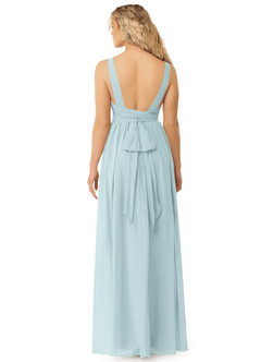 Azazie Kora Bridesmaid Dresses Mist A-Line Pleated Chiffon Dress image4