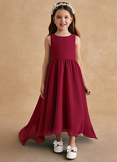 Azazie Pip Flower Girl Klänningar Klänning A-Line i Chiffong Ärmlös image1