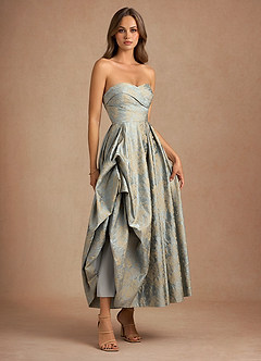 Vestido Azul Vintage Largo Maelis image4