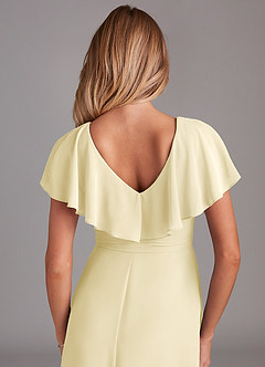 Azazie Lainey Brudtärnklänningar Klä av A-Linje i Chiffong med fickor Citronsorbet image2