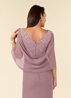 Azazie Laina Mother of the Bride Dresses Dusty Rose Mermaid Lace Chiffon Dress image6