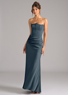 Azazie Debby Bridesmaid Dresses Twilight Mermaid Strapless Stretch Satin Convertible Dress image4
