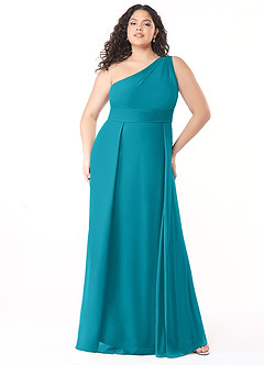 Azazie Dallas Bridesmaid Dresses Jade A-Line One Shoulder Chiffon Dress image6