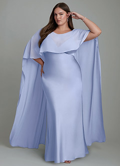 Azazie Stefania Bridesmaid Dresses Ice A-Line Stretch Satin Dress image7