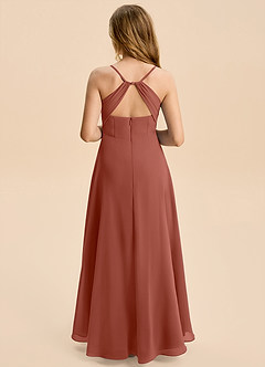 Azazie Gia Junior Auburn A-Line Pleated Chiffon Dress image2