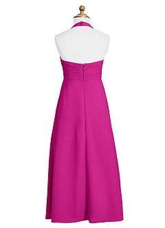 Azazie Tessie Junior A-Linie Plissee Chiffon Kleid Fuchsia image6