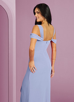Barbie ♥ Azazie Bridesmaid Dresses Ice A-Line Off the Shoulder Chiffon Dress image2