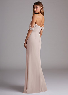 Azazie Saige Bridesmaid Dresses Rose Petal A-Line Off the Shoulder Chiffon Convertible Dress image8