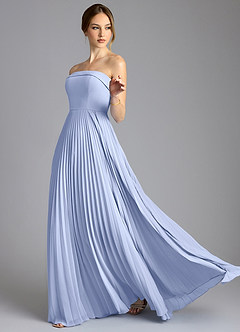 Azazie Mariana Bridesmaid Dresses Ice A-Line Strapless Chiffon Dress image4
