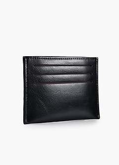 front Men's Slim Leather Card Holder Wallet