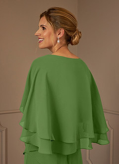 Azazie OHara Mother of the Bride Dresses Basil A-Line V-Neck Chiffon Dress image7