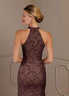 Azazie Tyra Mother of the Bride Dresses Espresso Mermaid Floral Burnout Dress image5