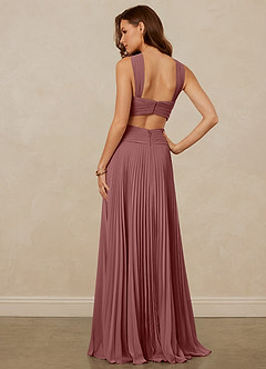 Christian Siriano Bridal for Azazie 1009 Bridesmaid Dresses Desert Rose A-Line Pleated Chiffon Dress image4
