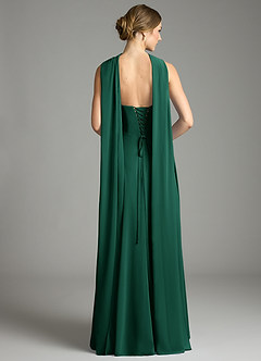 Azazie Ayla Abiti da Damigella Abito A-Line in Chiffon Scollo a Cuore Smeraldo image11