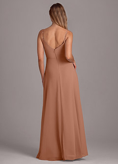 Azazie Amina Bridesmaid Dresses Bronzer A-Line Chiffon Dress image2