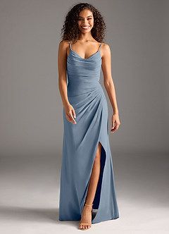 Azazie Deandra Bridesmaid Dresses Twilight Mermaid Pleated Chiffon Dress image5