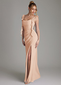 Azazie Jessamine Bridesmaid Dresses English Rose Mermaid Corset Chiffon Dress image6