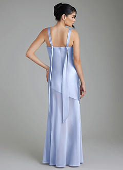 Azazie Piper Robes de demoiselle d'honneur Robe Sirène en Satin extensible Plissée Eis image10