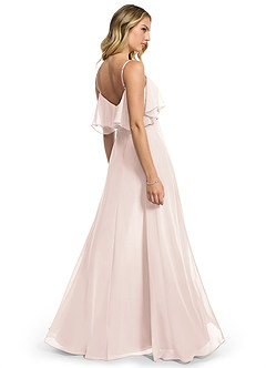 Azazie Jean Vestidos de damas de honor Vestido de Pétalo De Rosa de Gasa de Corte en A Convertible image2