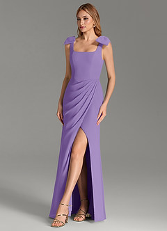 Azazie Adalynn Bridesmaid Dresses Tahiti Mermaid Pleated Chiffon Dress image5