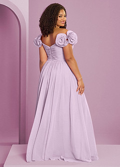 Barbie ♥ Azazie Vestidos de damas de honor Vestido de Lila Esmerilada de Gasa de Corte en A Convertible con Vestidos sin tirantes image19