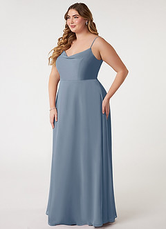 Azazie Daenerys Bridesmaid Dresses Twilight A-Line Cowl Chiffon Dress image10