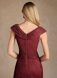 Azazie Warren Mother of the Bride Dresses Ruby A-Line Pleated Metallic Mesh Dress image8