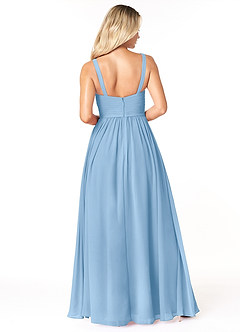 Azazie Chanel Kleider zum Anprobieren zu Hause Eine Linie Plissee Chiffon Kleid Schwarz image2