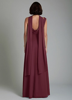 Azazie True Bridesmaid Dresses Cabernet A-Line Pleated Chiffon Dress image8