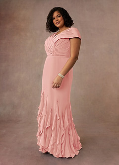 Azazie Bailora Mother of the Bride Dresses Rosette Mermaid Ruched Chiffon Dress image7