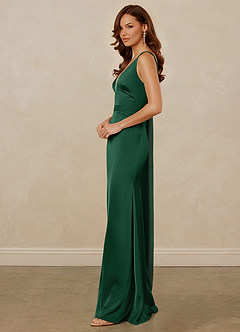 Christian Siriano Bridal for Azazie 1011 Robes de demoiselle d'honneur Robe Sirène en Satin extensible Arc Vert Foncé image7