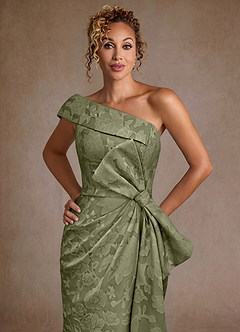 Azazie Hampton Mère de la mariée Robes Robe Sirène en Blumen-Burnout Ue épaule Pistache image5