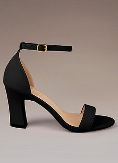 front One-Strap Buckle Chunky Heel Sandals
