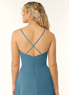 Azazie Naeem Bridesmaid Dresses Bermuda A-Line V-Neck Ruffle Chiffon Dress image5